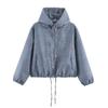 Women S Vintage Plaid Hooded Long Sleeve Casual Jacket
