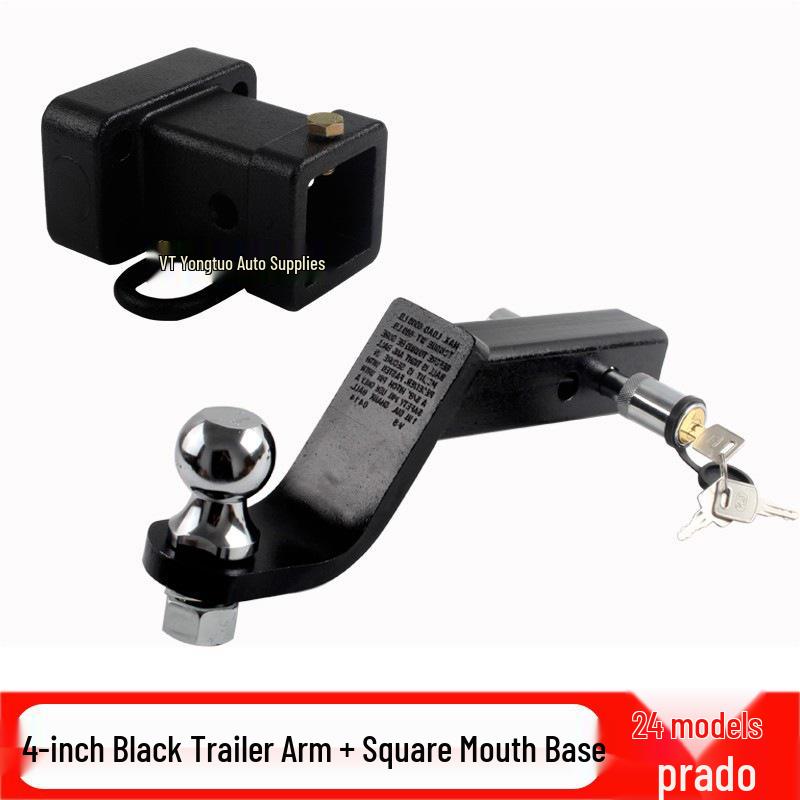 2024 Toyota Prado LC250 Trailer Hitch: Modified Tow Hook Rear Bumper with Square Hole