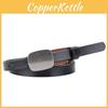 Slim Leather Waist Belt With Metal Buckle For Dress Up And Everyday Use