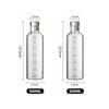 2pcs 300-1000ml Clear Glass Water Bottle Large Capacity with Time Marker Cover for Water Drink Outdoor Portable Milk Juice Cup
