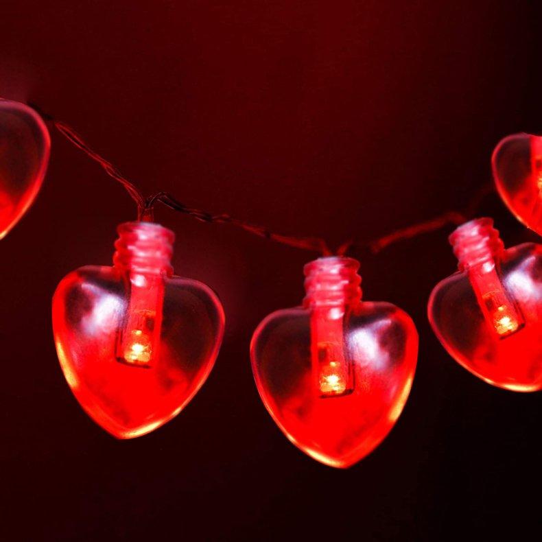 Cheap Heart Shape String Lights With Remote Battery Operated Heart
