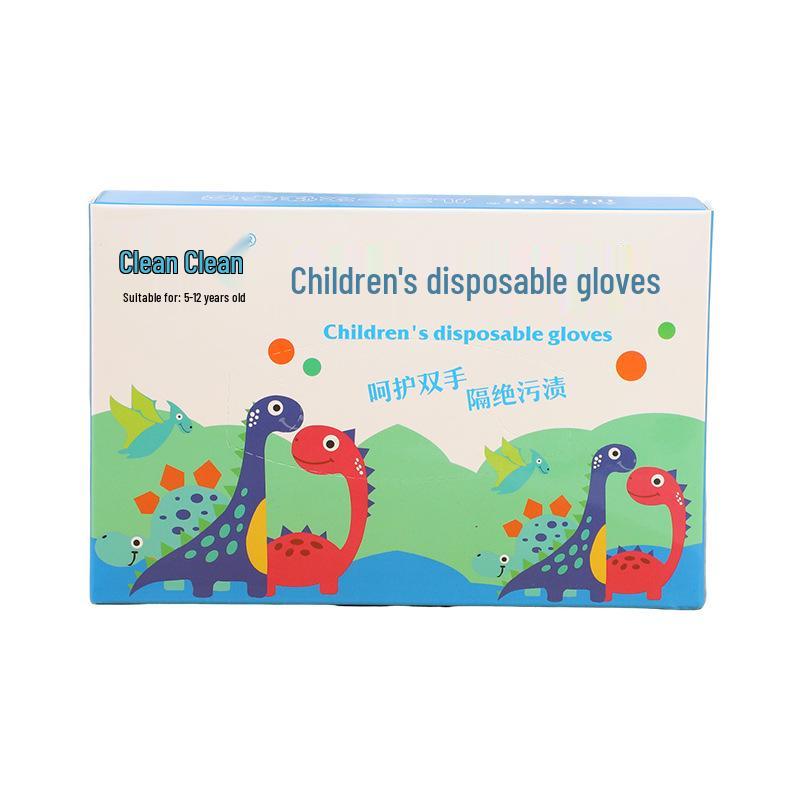 Children's Disposable Food-Grade PE Gloves for Crafts & Painting