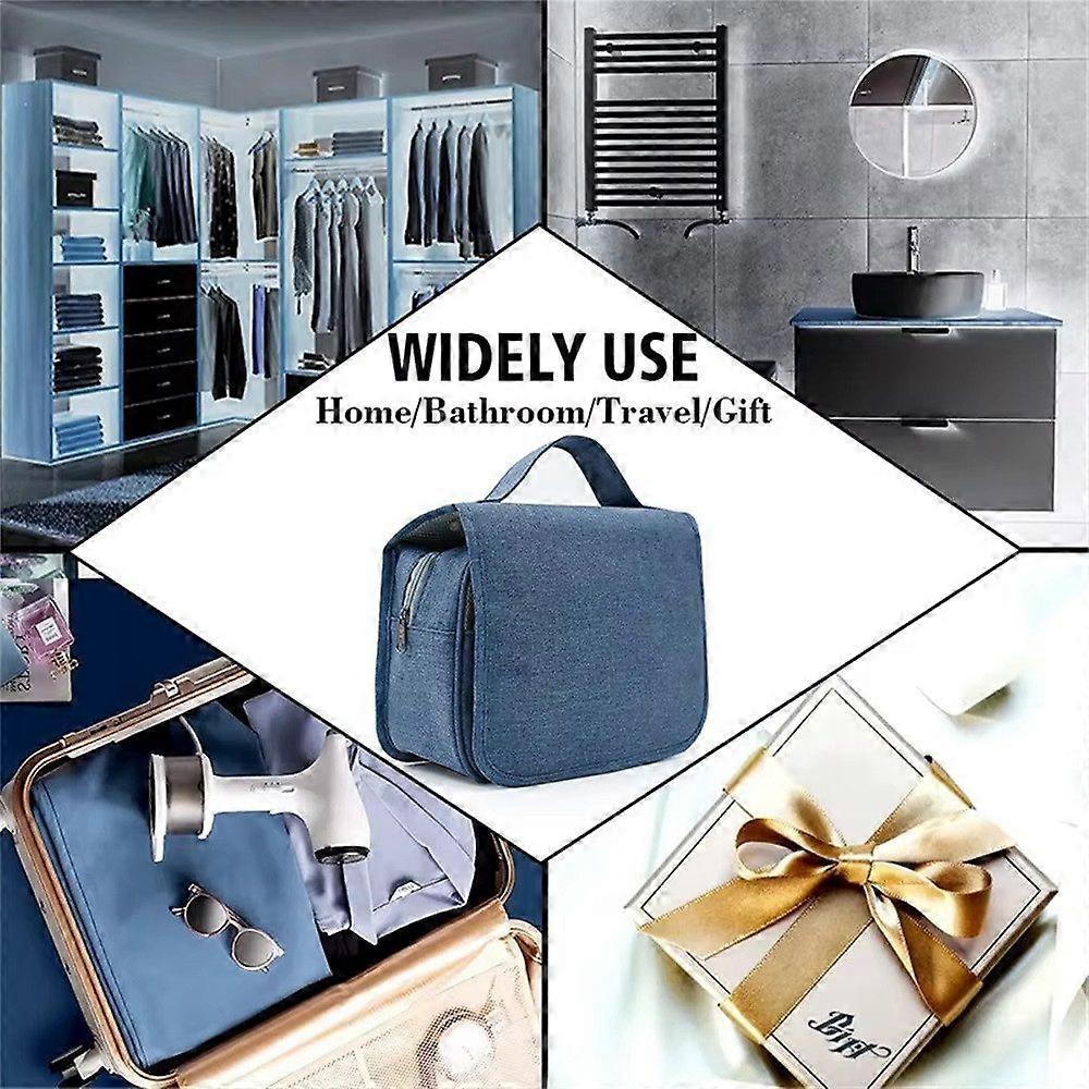 Hanging toiletry bag Foldable toiletry bag Waterproof + 3 compartments Lightweight travel organizer