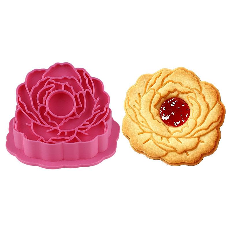 Retro Round Sandwich Cookie Mold Set Heart & Dot Edge Biscuit Cutters For Jam, Chocolate & Cheese Cookies Valentine'S Day