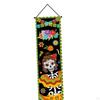 Halloween Banner Outdoor Skull Door Hanging Scary Lightweight Skeleton Couplets Front Porch