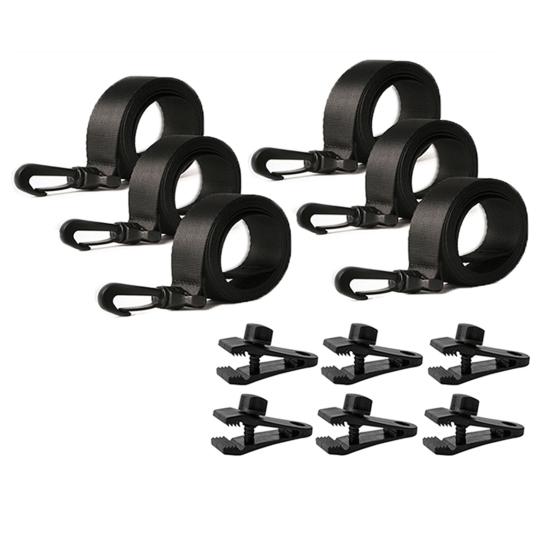 Set Curele pentru Acoperiș Piscină Kit de Atașare Role Acoperiș Solar Piscină 6 Curele