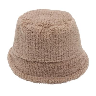 Women Cute Soft Plush Hat Korean Style Warm Winter Bucket Hat