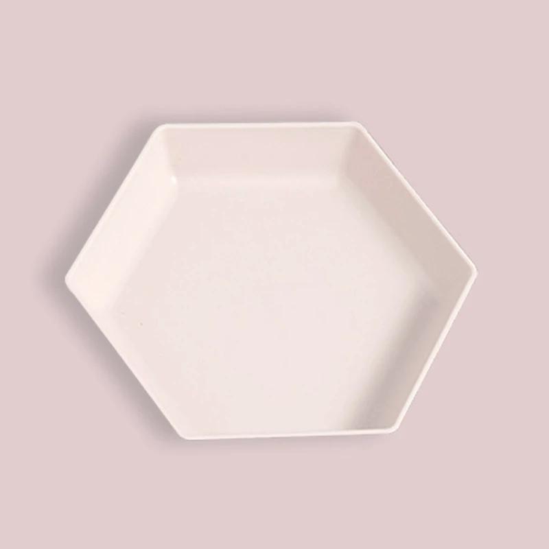 Wheat Straw Plate Dinnerware Dining Plate Set Plastic Plates Cake Dish Salad Plate Picnic Dishes Unbreakable Dishwasher Safe