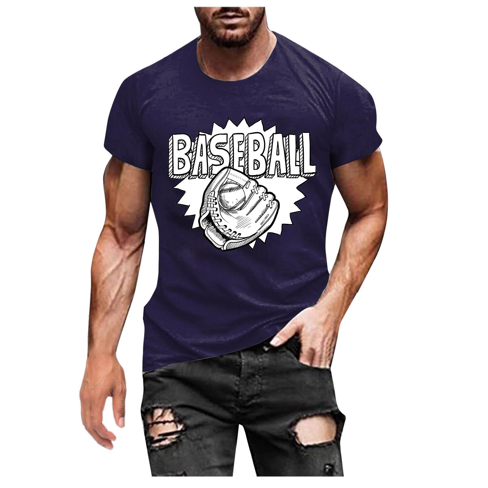 

(SU)Бейсбольная футболка, милые бейсбольные футболки с рисунком, мужские софтбольные рубашки с буквенным принтом, повседневные спортивные топы с короткими рукавами