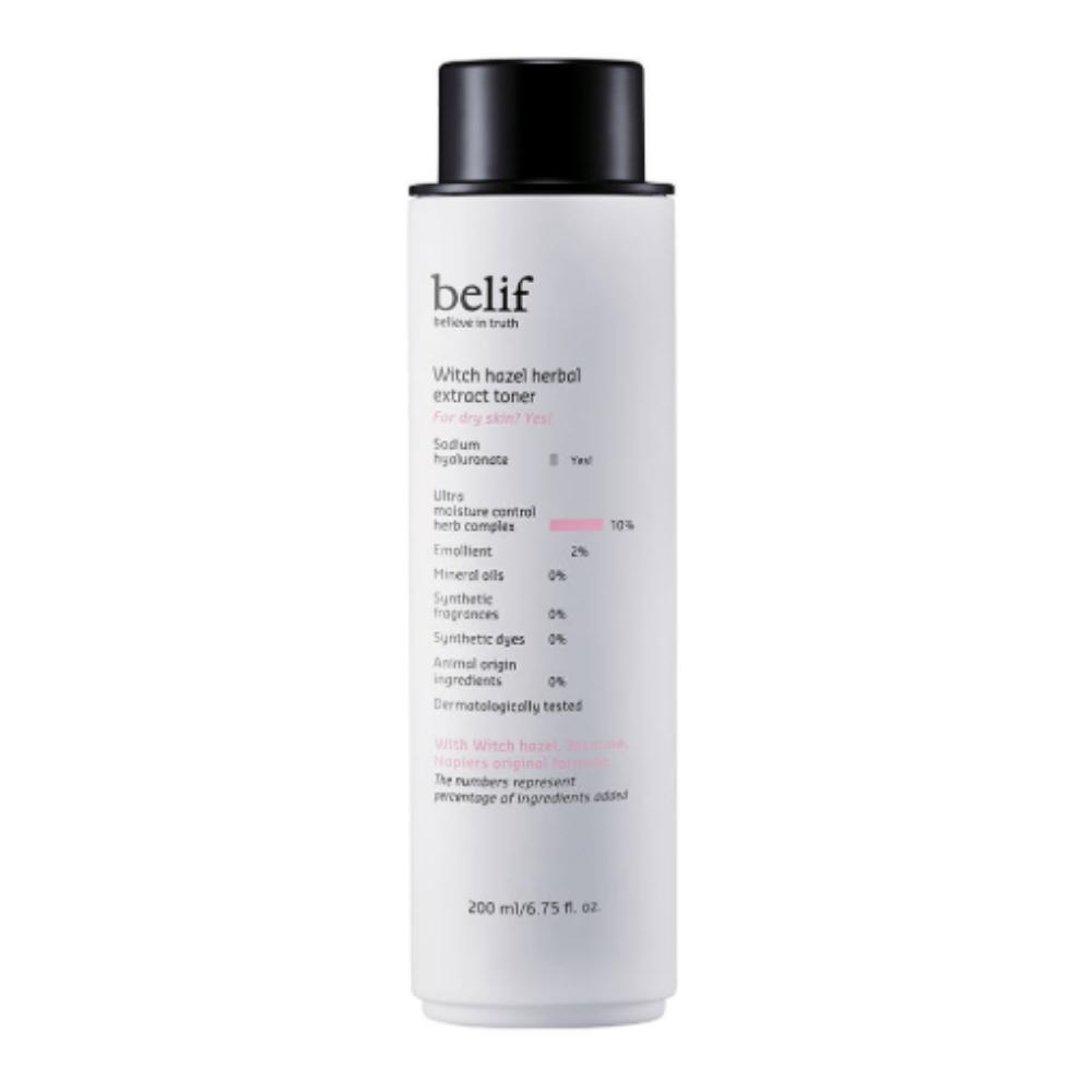 belif Witch Hazel Herbal Extract Toner 200ml - Deep Hydrating and Nourishing Care for Dry Skin
