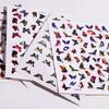 8 PC Holographic 3D Nails Stickers Nail Art Laser Butterfly Sticker Decal Butterflies Manicure Decoration Tool