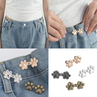 Boutons de Taille de Pantalon Alliage Resserrer la Taille pour Jupe Pantalon Jeans Clip de Taille Réglable Accessoires Vêtements