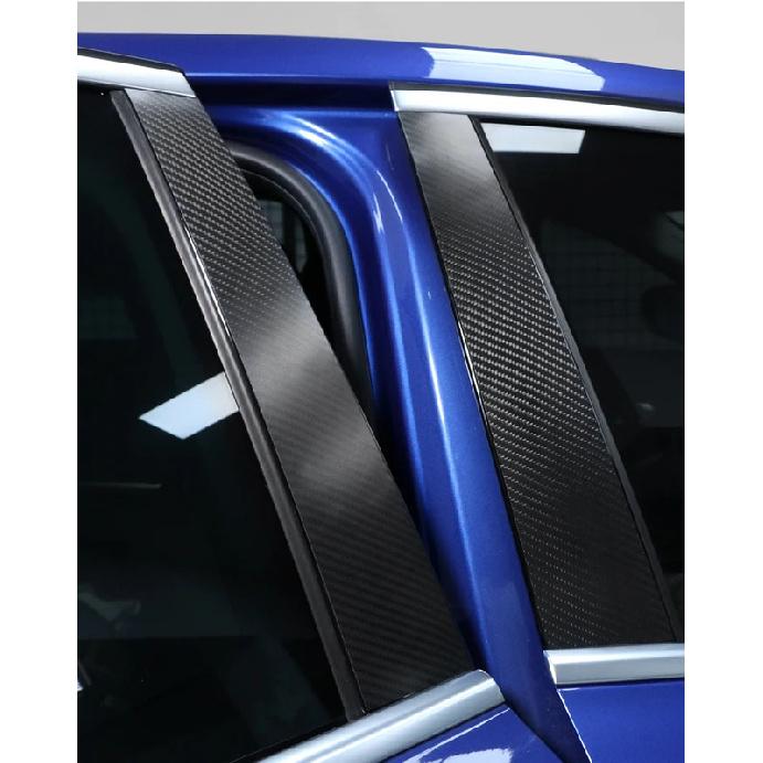 For Toyota landcrus lc 200 2012 model Car Door Window Middle Column Trim Protection PC Black Strip Decoration Sticker