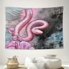 Floral Serpent Tapestry Mystical Forest Wall Hanging Bohemian Home Decor Psychedelic Art Nature Lover Gift Gothic Aesthetic Trip