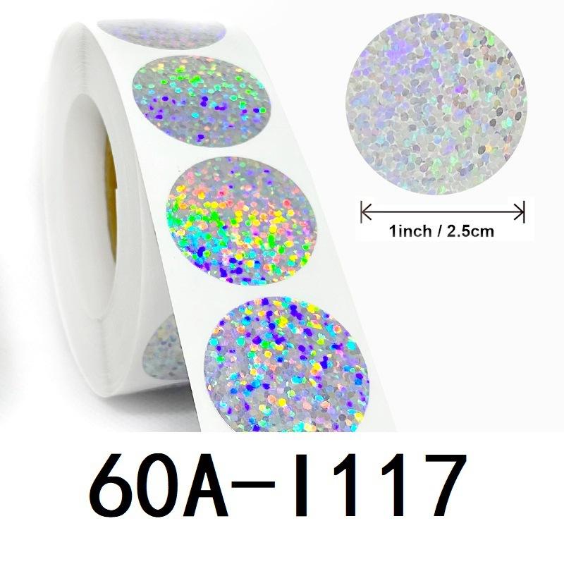 

500 листов/рулон, 2,5 см, рулонная упаковка, радужные лазерные наклейки, спасибо за покупку, коммерческое оформление, самоклеящиеся наклейки, праздничные этикетки Pack of 1