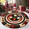 3D Visual Deep-Pile Santa Claus Pattern Rug, Soft Non-Slip Festive Living Room Decor Mat, Christmas Home Decor, Xmas Gift