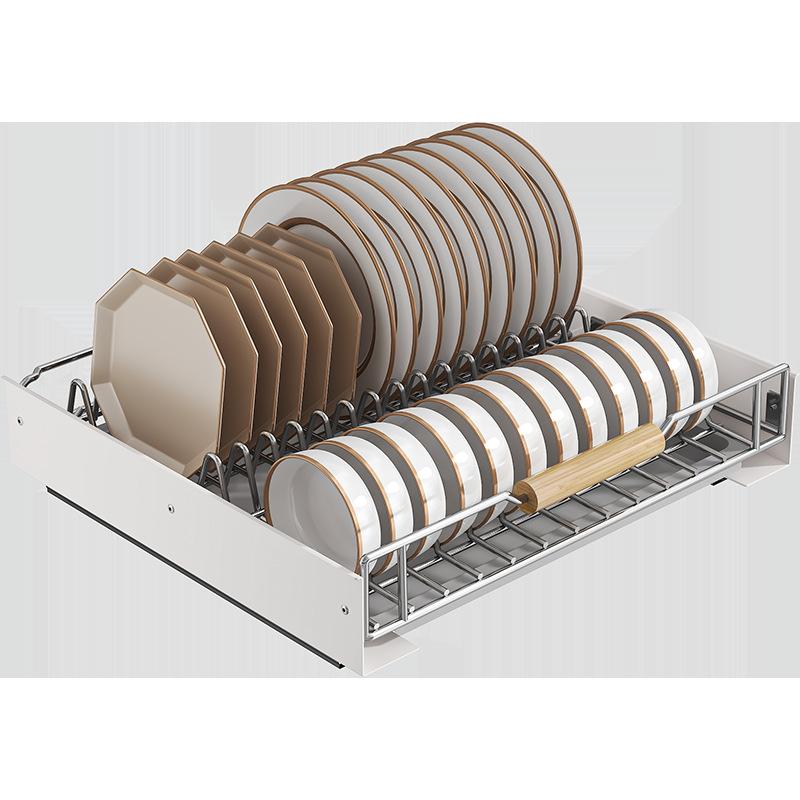 Kitchen Dish Storage Rack Cabinet Pull-out Bowl Rack Pull-out Basket Cabinet Drawer Type Storage Rack BowlPlate Plate Drain Rack