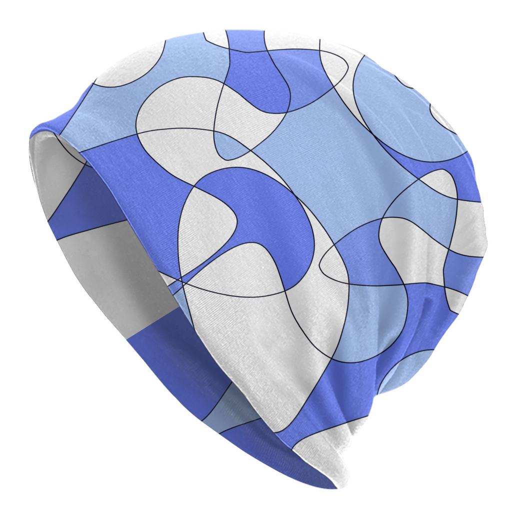 Blue-Toned Patterns Knit Hat with Subtle Fashion Details, Ideal for Adults Seeking Texture And Character in Cold-Season Daily Wear