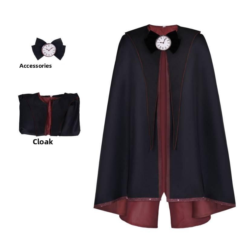 Gothic Vampire Wizard Cape With Breathable Polyester Material For Cosplay And Performance