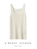 100% Pure Cashmere Ribbed U-Neck Camisole – Solid Color Slim Fit Base Layer Top