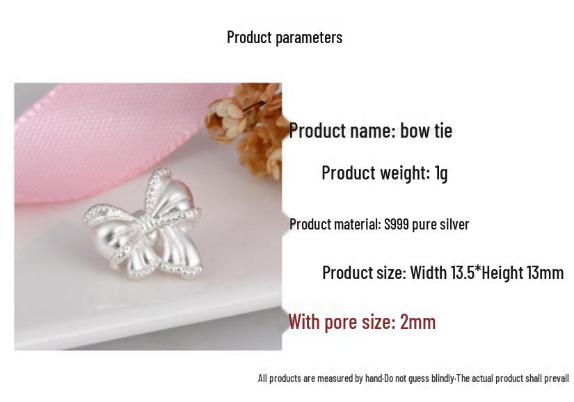 Sterling Silver Bowknot Weaving Rope & Lace DIY Accessories