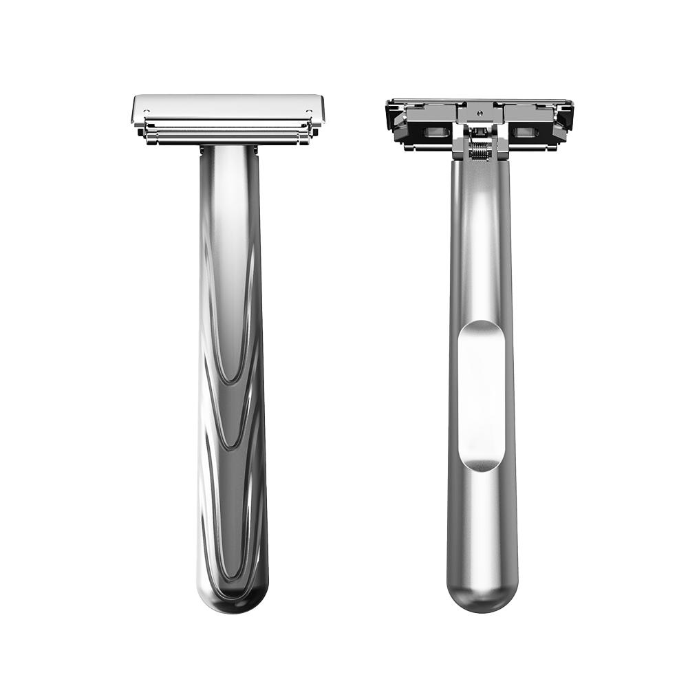 Durable And Safe Jokmae Suspended Blade Thickness Chrome Double-Edged Safety Razor Half Blade Shaver Box For Male Metal Handle Shaving Razor
