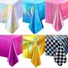 Party Party Decorations Birthday Tablecloth Laser Photo Props Disposable Colorful Tablecloth