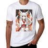 Kitsune Tshirt Casual Loose Short Sleeve Tee For Unisex