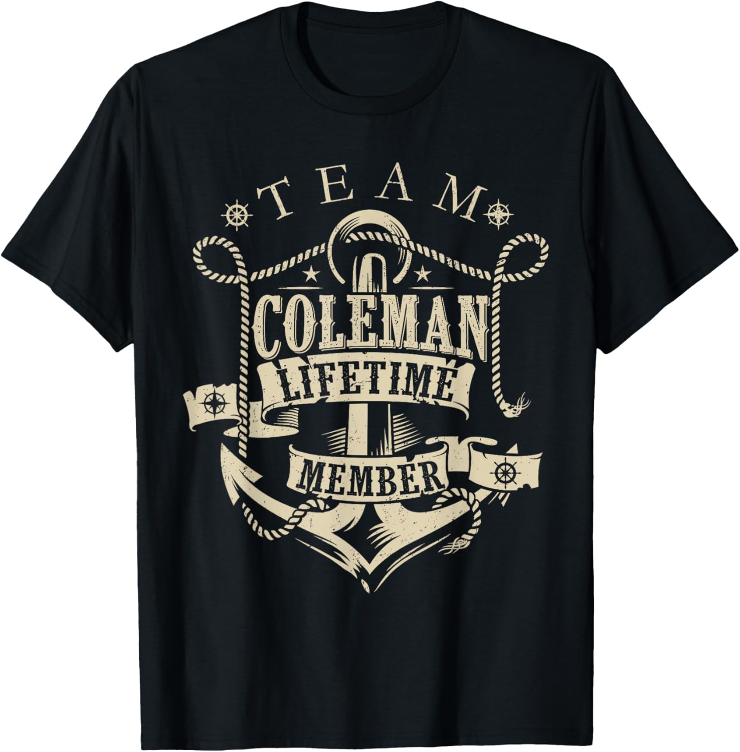 Team COLEMAN Lifetime Member Vintage COLEMAN Family Name T-Shirt S
