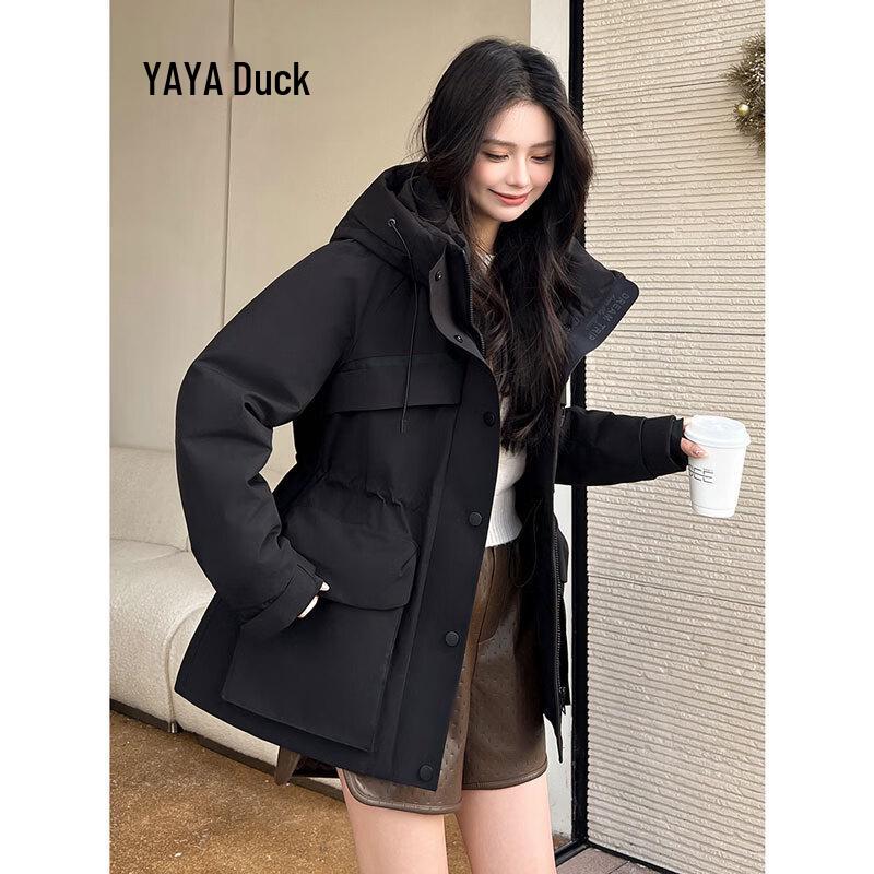 YAYA Women s Fashion Mid-Length Down Jacket S