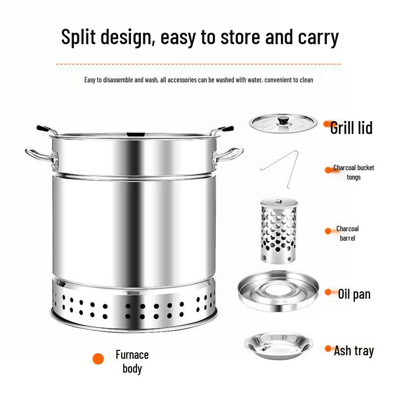 ShangKaoJia Ivan SKJ-402 Outdoor Holzkohle Räuchergrill