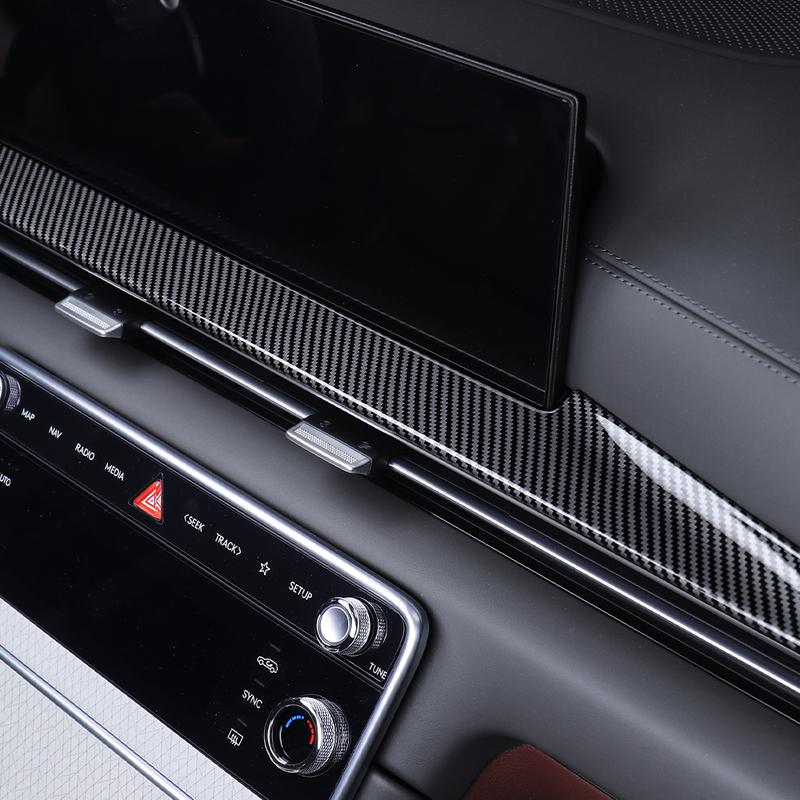 Carbon Fiber Auto Trument Panel Decorative Frame Dashboard Trim Cover For Genesis GV80 2025 2026 LHD Car Tuning