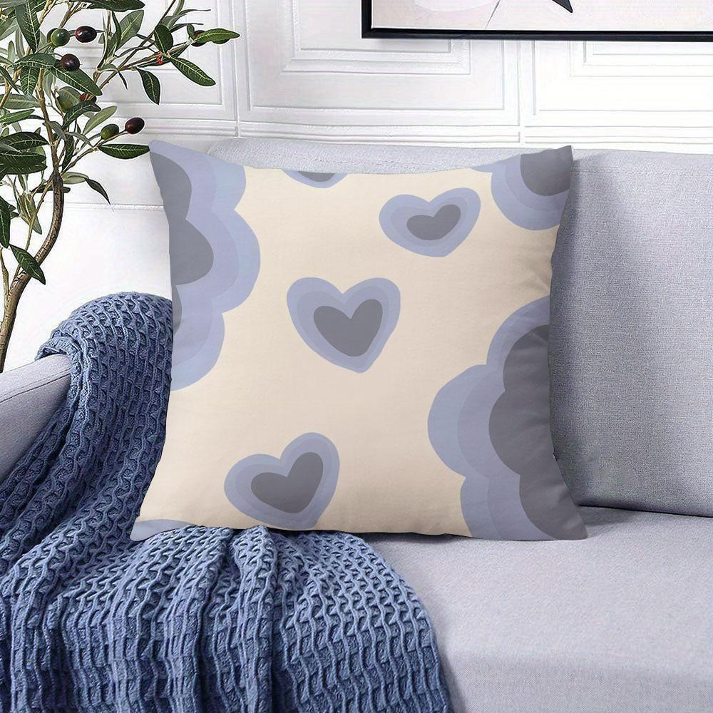Cloud Heart square Jacquard Pillow Cover for Sofa Office Waist Cushion Cover Home Decorative Pillowcase