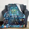 Happy 100Th Birthday 1926 Themed Blanket Personalized Name Soft Warm And Versatile For Sofa Bed Office And Travel Machine Washable Comfortable In All