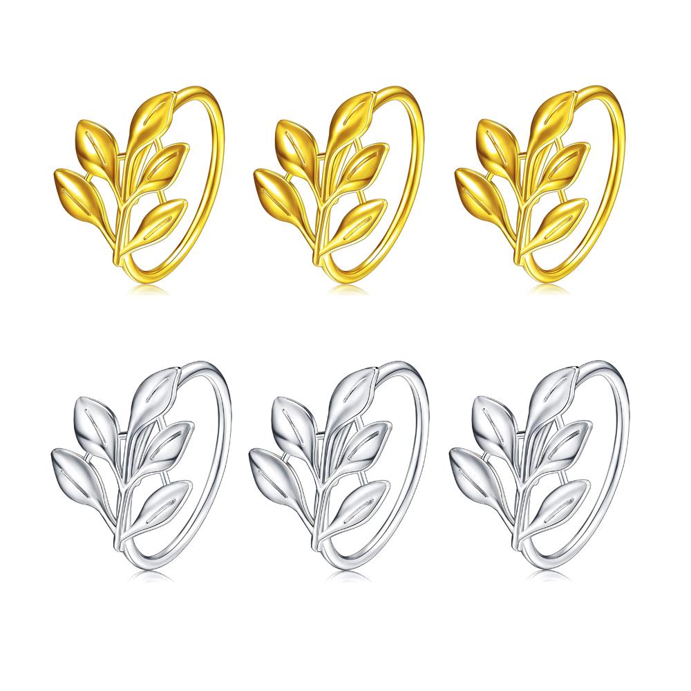 6Pcs Gold Leaf Napkin Rings Fall Napkin Holder for Christmas Thanksgiving Wedding Dinnig Table Decoration 2026 HWL02