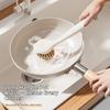 Long Handle Pot Brush Multipurpose Durable Dishwashing Brush with Suction Cup Bracket Dish Scrubber for Kitchen Pots Dishes Sink
