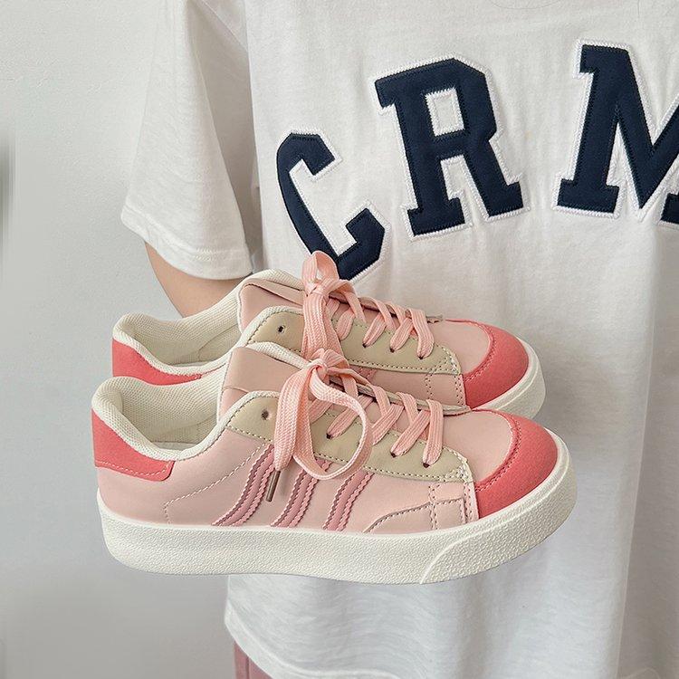 Kleine weiße Schuhe Damenschuhe 2024 neue Board-Schuhe trendige lässige flache Schuhe ins trendig vielseitig Student weiß Sport