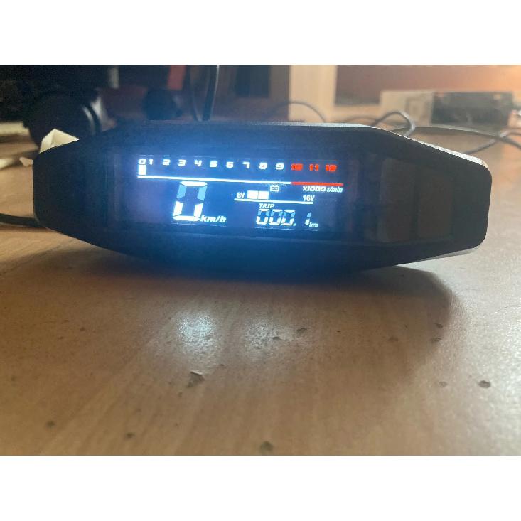 Universal Motorcycle Speedometer Oil Gauge Tachometer Digital Meters Instrument Cluster Turn Signal Light Indicator