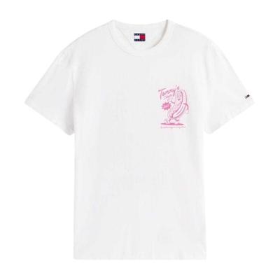 Tommy Jeans Mens Hot Dog Back Print Regular T-Shirt