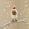 Christmas Plush Bird Ornaments Soft Cute Handmade Hanging Decor for Xmas Tree Home Holiday Party Winter Festival Decoration
