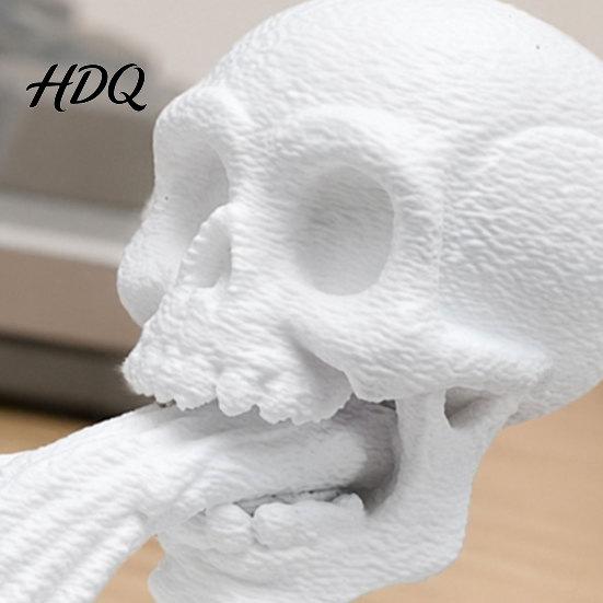 Long-lasting 3D Printed Figure Skull Water Flow Ornament Creative Statue with Environmentally