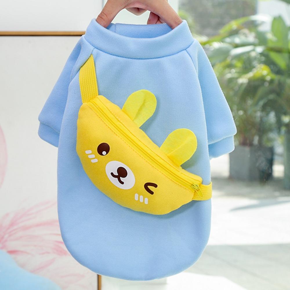 Dog cat zipper cute cat clothes pet supplies autumn and winter frog warmth than bear fighting dog backpack clothes