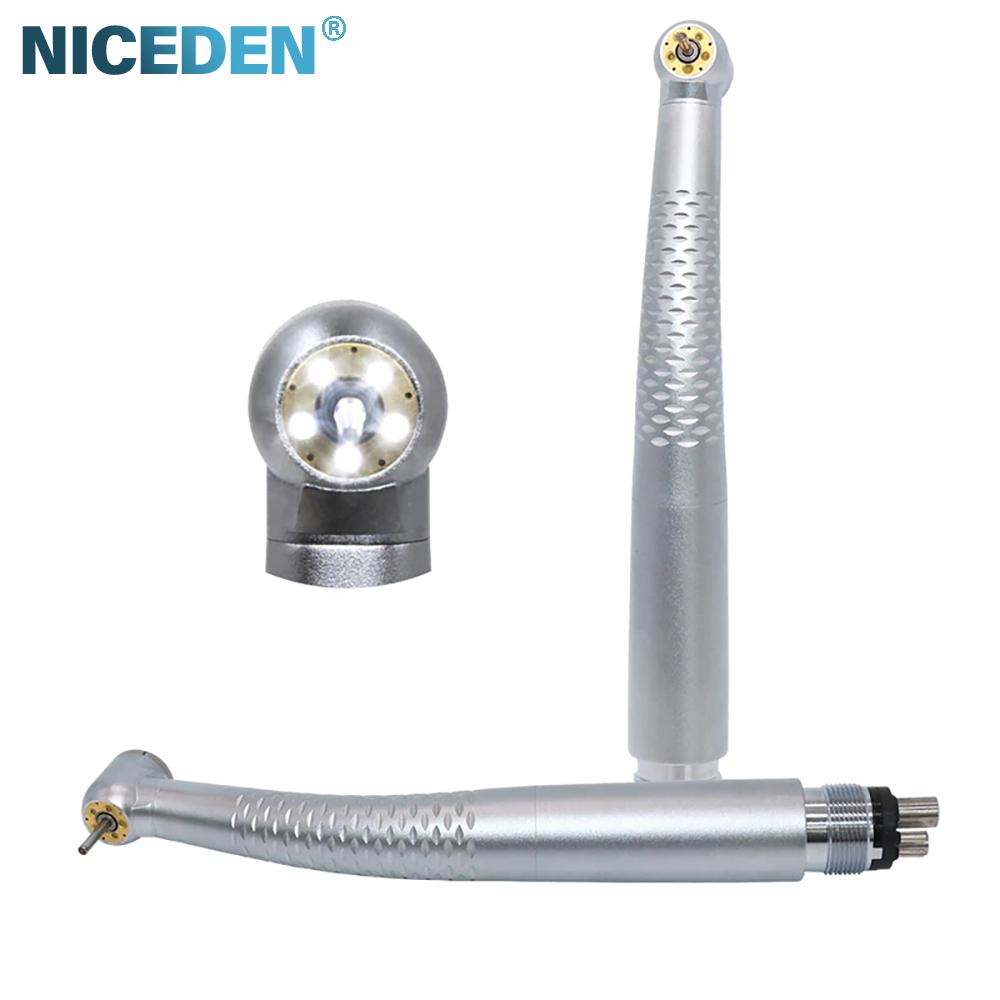 NICEDEN  type high quality shadowless lamp high speed ceramic bearing handpiece 5 LED bulbs 4 holes 2 holes