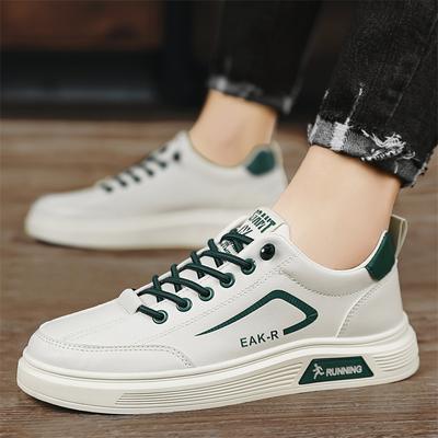 2025 Nieuwe Trendy Veelzijdige Stoffen Schoenen Heren Lente Nieuwe Ademende Witte Schoenen Heren Sport- en Vrijetijds Board Schoenen Trendy Schoenen
