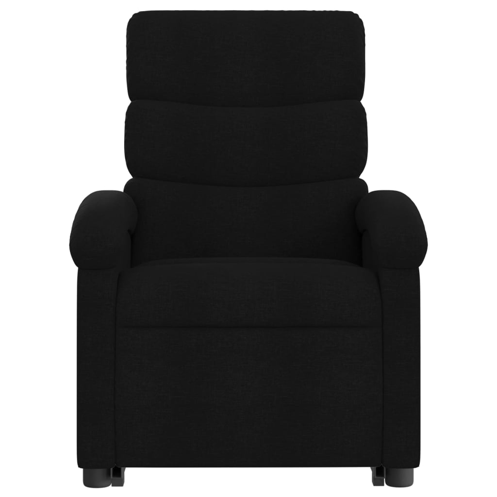 Vidaxl Lift-Up Massage Chair, Reclining, Black, Fabric Upholstered