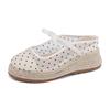 Yuanlitong summer new fashion woven hemp rope thick-soled single shoes women's mesh yarn breathable bag head shoes women's 2025