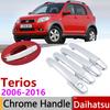 For Daihatsu Terios Bego Eco Wild J200 F400 2006~2016 Chrome Door Handle Cover Car Accessories Stickers Trim Set 2008 2010 2015