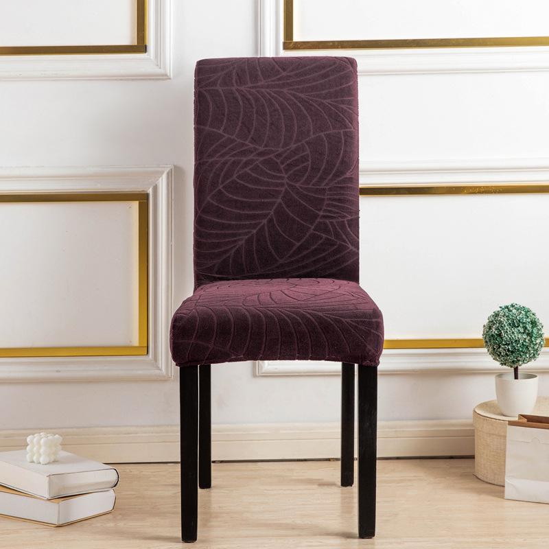 Waterproof Jacquard Large Leaf Chair Cover Elastic Half Couch Slipcover For Hotel Home Office Computer Chair Protector