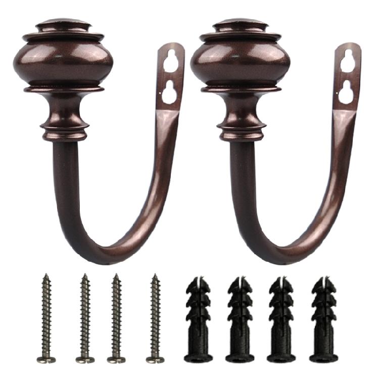 Metal Curtain Tiebacks, 2Pack  Holders for Secure and Neat Drapery Display
