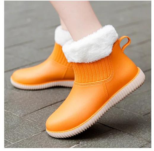 2024 New Thick Bottom Adult Women Rain Boots Outer Wear Water Shoe Waterproof Rain Rubber Shoes Galoshes Female Rainboot Female